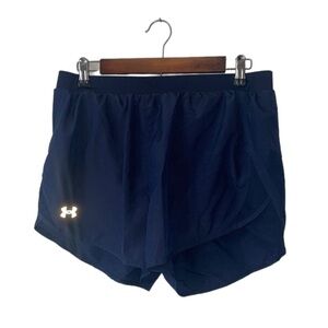 Under Armour Navy Running Shorts Built-In Underwear Summer Yoga Size Large